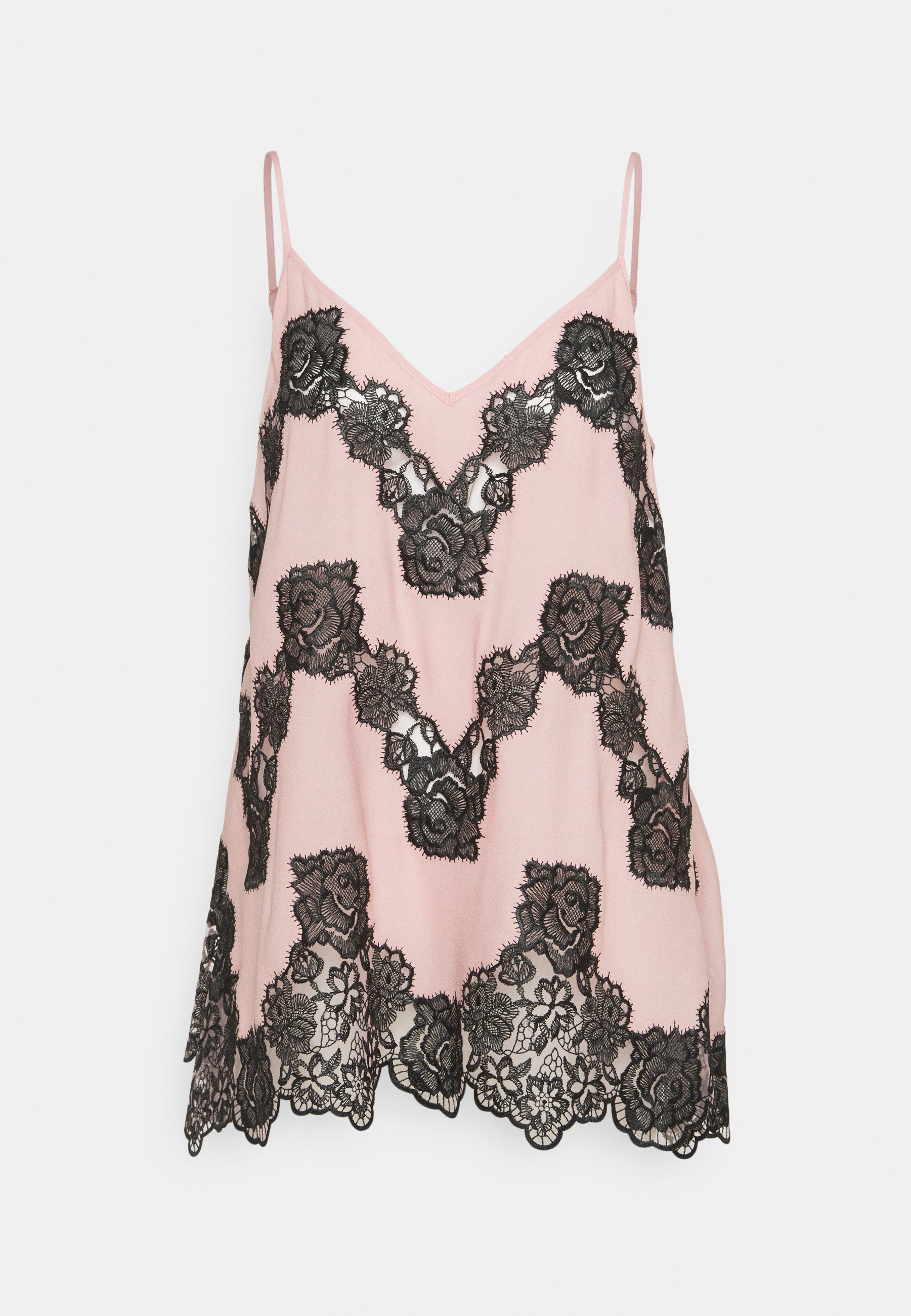 Black Babydoll; Motif Floral Caraco avec longueur bretelles réglables Black Babydoll; Motif Floral Caraco avec longueur bretelles réglables